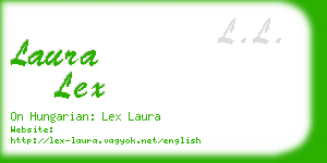 laura lex business card